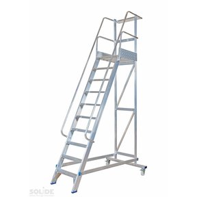 2.50m stahoogtemobiele magazijntrap  10 treden