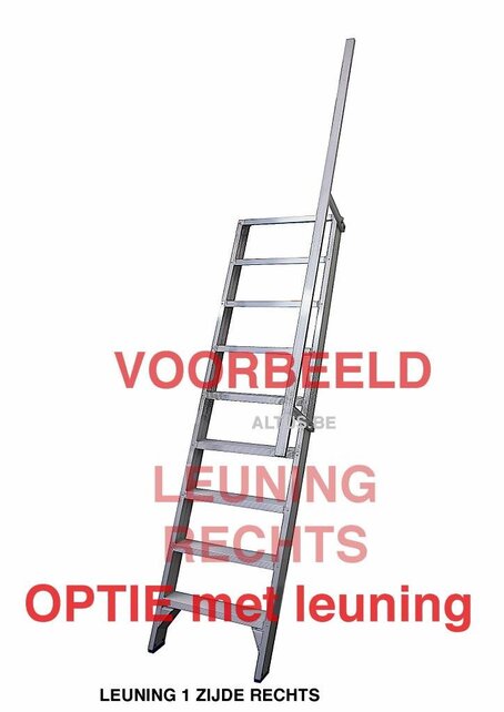 Solide professionele rechte enkele trap 15 treden
