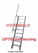 Solide professionele rechte enkele trap 15 treden