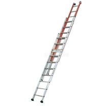 Tubesca 3-delige schuifladder met touw 3x10 treden