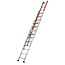 TUBESCA Tubesca 3-delige schuifladder met touw 3x10 treden
