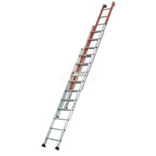 3-delige schuifladder met touw 3x 13 treden