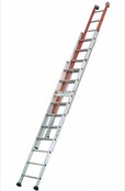Tubesca 3-delige schuifladder met touw 3x 15 treden