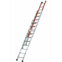 3-delige schuifladder met touw 3x 15 treden