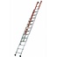 TUBESCA Tubesca 3-delige schuifladder met touw 3x 15 treden