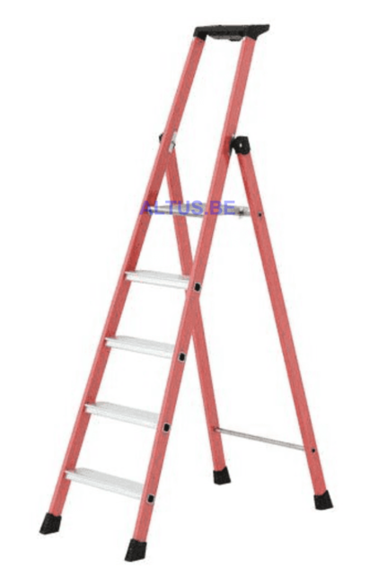 5 treden Glasvezeltrapladder- Isolerende type Pro Intensif