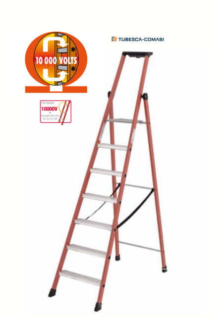 7 treden Glasvezeltrapladder- Isolerende type Pro Intensif