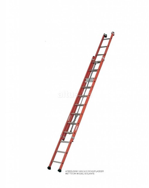 Tubesca 2-delige ladder 2x14 met touw