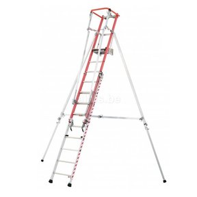 Platformladder vrijstaand mixte ALU/Glasvezel