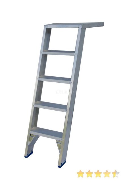 Solide professionele voegtrap 5 treden incl. bordes