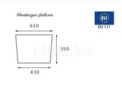 Solide professionele voegtrap 5 treden incl. bordes