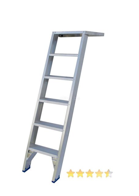 Solide professionele voegtrap 6 treden incl. bordes