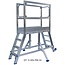 Solide Solide  professioneel mobiel werkplatform  2 x 3 treden 0,75m