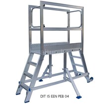 Solide  professioneel mobiel werkplatform  2 x 5 treden 1,25m