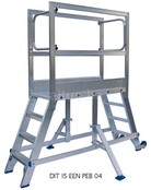 Solide  professioneel mobiel werkplatform  2 x 6 treden 1,50m