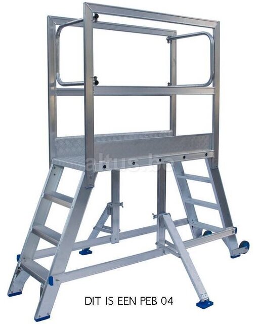 Solide  professioneel mobiel werkplatform  2 x 7 treden 1,75m