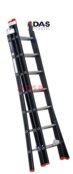 2.00 - 4.50m 3-delige Atlas-black reformladder 3x7