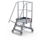 Altrex Bordestrap onder hoek 45° met 4 wielen - tredebreedte 60 cm 2 treden + bordes
