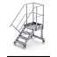 Altrex Bordestraponder hoek 45 graden met 4 wielen - tredebreedte 60 cm 3 treden + bordes