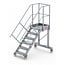 Altrex Bordestraponder hoek 45 graden met 4 wielen - tredebreedte 60 cm 5 treden + bordes