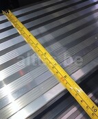 Bordestraponder hoek 45 graden met 4 wielen - tredebreedte 60 cm 9 treden + bordes