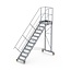 Altrex Bordestraponder hoek 45 graden met 4 wielen - tredebreedte 60 cm 11 treden + bordes