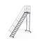 Altrex Bordestraponder hoek 45 graden met 4 wielen - tredebreedte 60 cm 15 treden + bordes