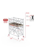 RS TOWER 42-S met Safe-Quick® Guardrail 1,35 x 1,85m x 2,20m VH=4,20m WH