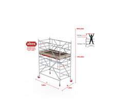 RS TOWER 42-S met Safe-Quick® Guardrail 1,35 x 1,85m x 2,20m VH=4,20m WH