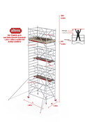 ALTREX RS TOWER 42-S met Safe-Quick® Guardrail 1,35 x 1,85m x 5,20m  VH = 7,20m WH
