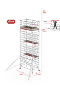 RS TOWER 42-S met Safe-Quick® Guardrail 1,35 x 1,85m x 6,20m VH=8,20m WH