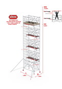 ALTREX RS TOWER 42-S met Safe-Quick® Guardrail 1,35 x 1,85m x 6,20m  VH = 9,20m wh