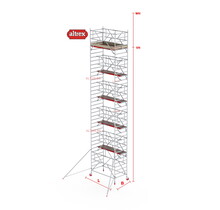 RS TOWER 42-S met Safe-Quick® Guardrail 1,35 x 1,85m x 9,20m VH = 11,20m WH