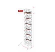 RS TOWER 42-S met Safe-Quick® Guardrail 1,35 x 1,85m x 11,20m VH = 13,20m WH