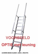 Enkele aluminium leuning voor ET trapladder per trede en per zijde