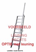 Enkele aluminium leuning voor ET trapladder per trede en per zijde