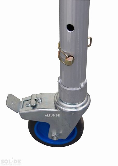 Solide Wielstaander met wiel Ø 125mm