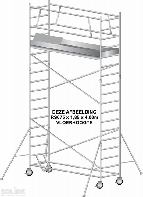 Solide professionele rolsteiger RS075x305x6,00VH*