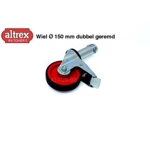Wiel Ø 150 mm dubbel geremd