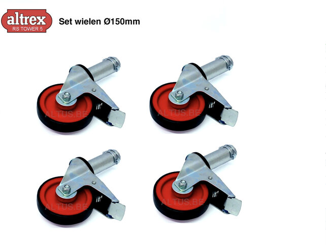 RS5 Set wielen Ø150mm dubbel geremd 4 stuks