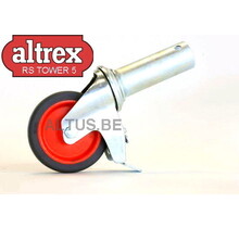 Wiel Ø 125 mm dubbel geremd  per stuk