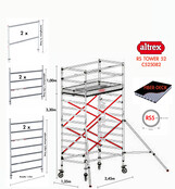 Altrex RS52 Fiber-deck1.35 x 2.45 x 3.20m vh* = 5.20m wh