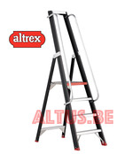 Altrex enkel oploopbare professionele trap met leuning 4 treden