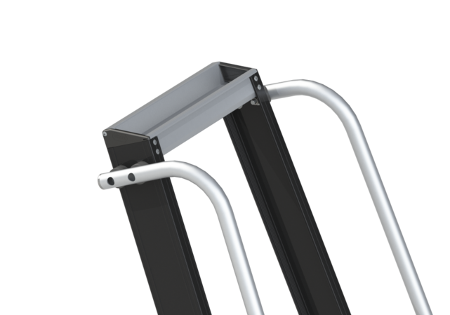 Altrex enkel oploopbare professionele trap met leuning 4 treden