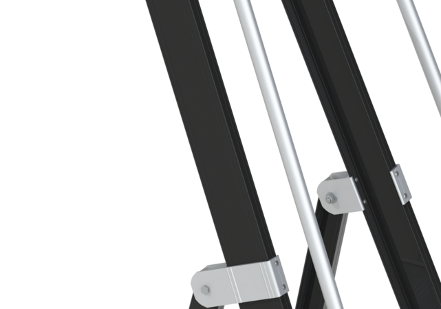 Altrex enkel oploopbare professionele trap met leuning 4 treden