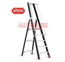 Altrex enkel oploopbare professionele trap met leuning 5 treden