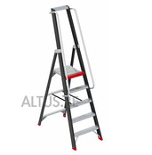 Altrex enkel oploopbare professionele trap met leuning 5 treden