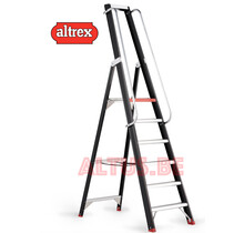 Altrex enkel oploopbare professionele trap met leuning 6 treden