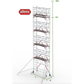 RS Tower 51-S met Safe-Quick 0.75(B) x 2.45(L) x 8.20m vh = 10.20m wh