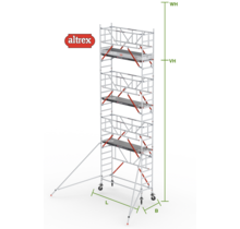 RS Tower 51-S met Safe-Quick 0.75(B) x 2.45(L) x 6.20m vh = 8.20m wh